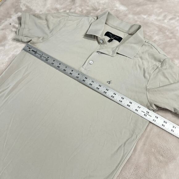Rag & Bone Polo Shirt Men's XS Gray Pima Cotton Short Sleeve Collared Pullover - Picture 4 of 8